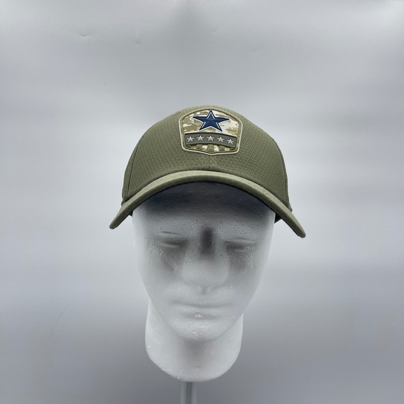 New Era Other - New Era 39THIRTY Dallas Cowboys Mens S/M Olive Salute to Service Cap Stretch Hat